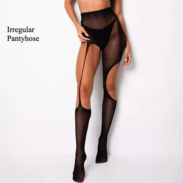Shengrenmei Sexy Bodystockings Fishnet Breathable Socks Sister Irregular Pantyhose Women's High Waisted Pantyhose femme collant