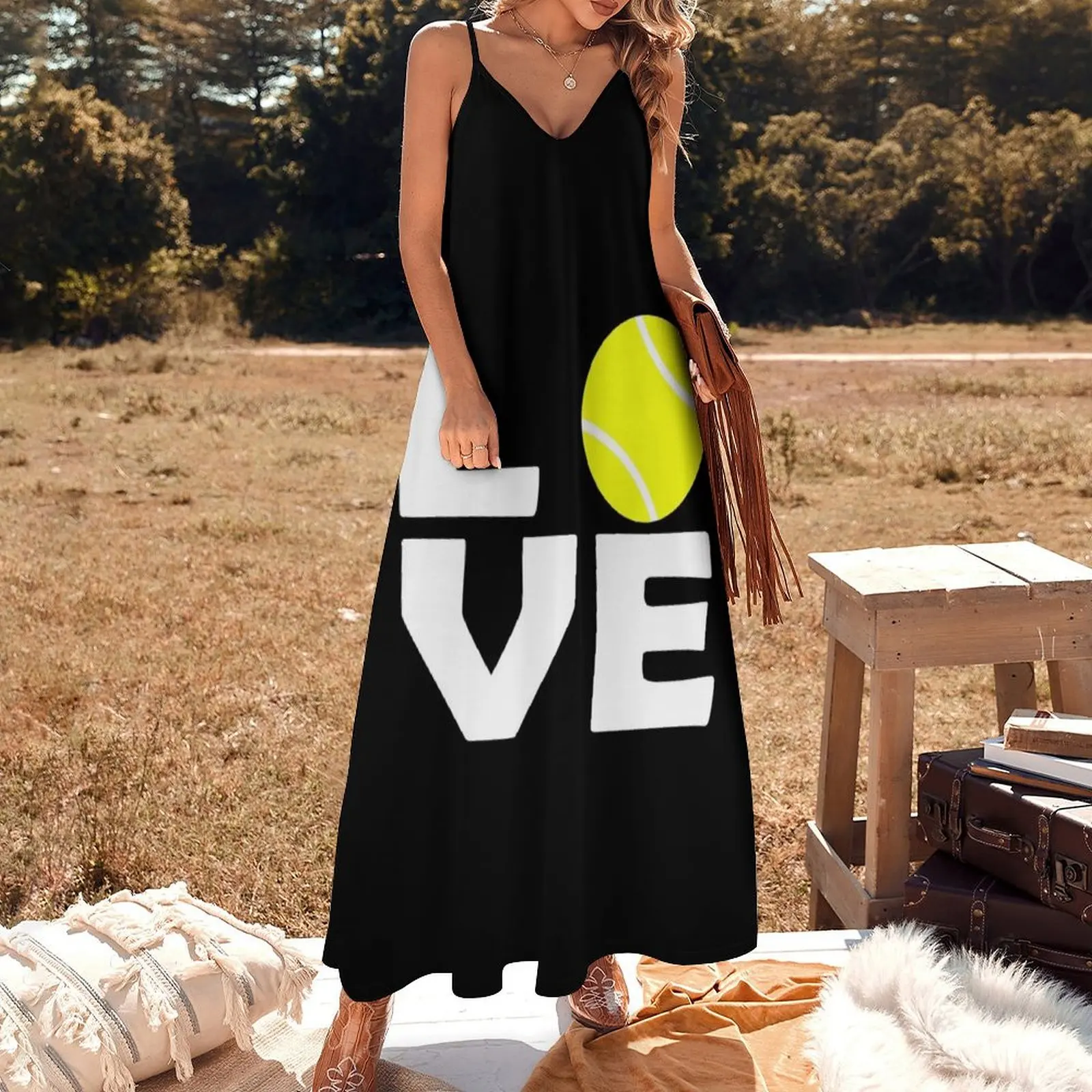 Love Tennis ball player Sleeveless Dress luxury dresses Dress