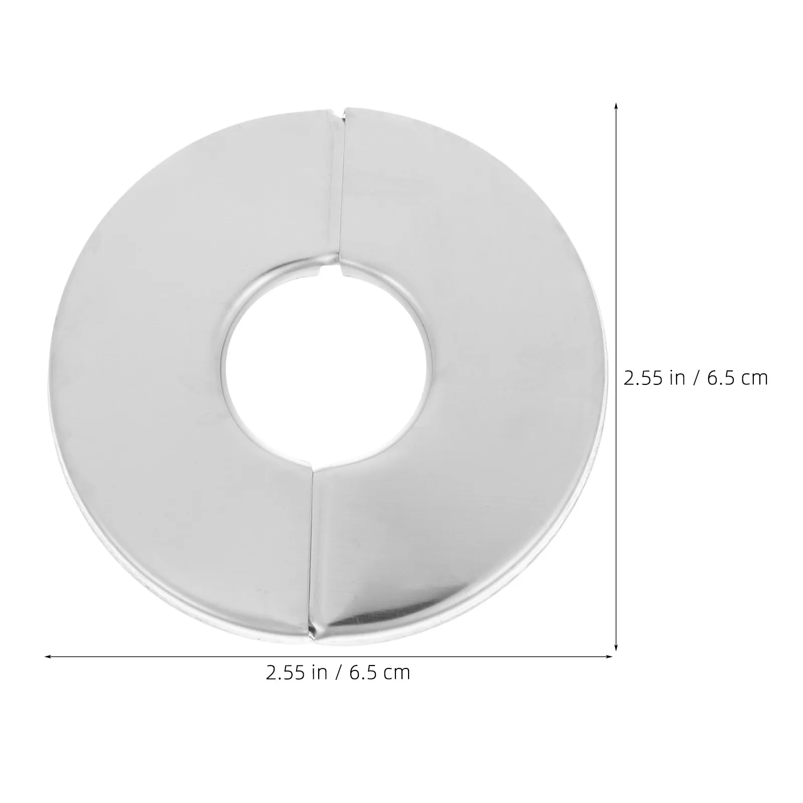 8Pcs Stainless Steel Round Split Flange Escutcheon Plate for 27Mm Water Pipe Wall Mounted Pipe Cover Plates Plumbing