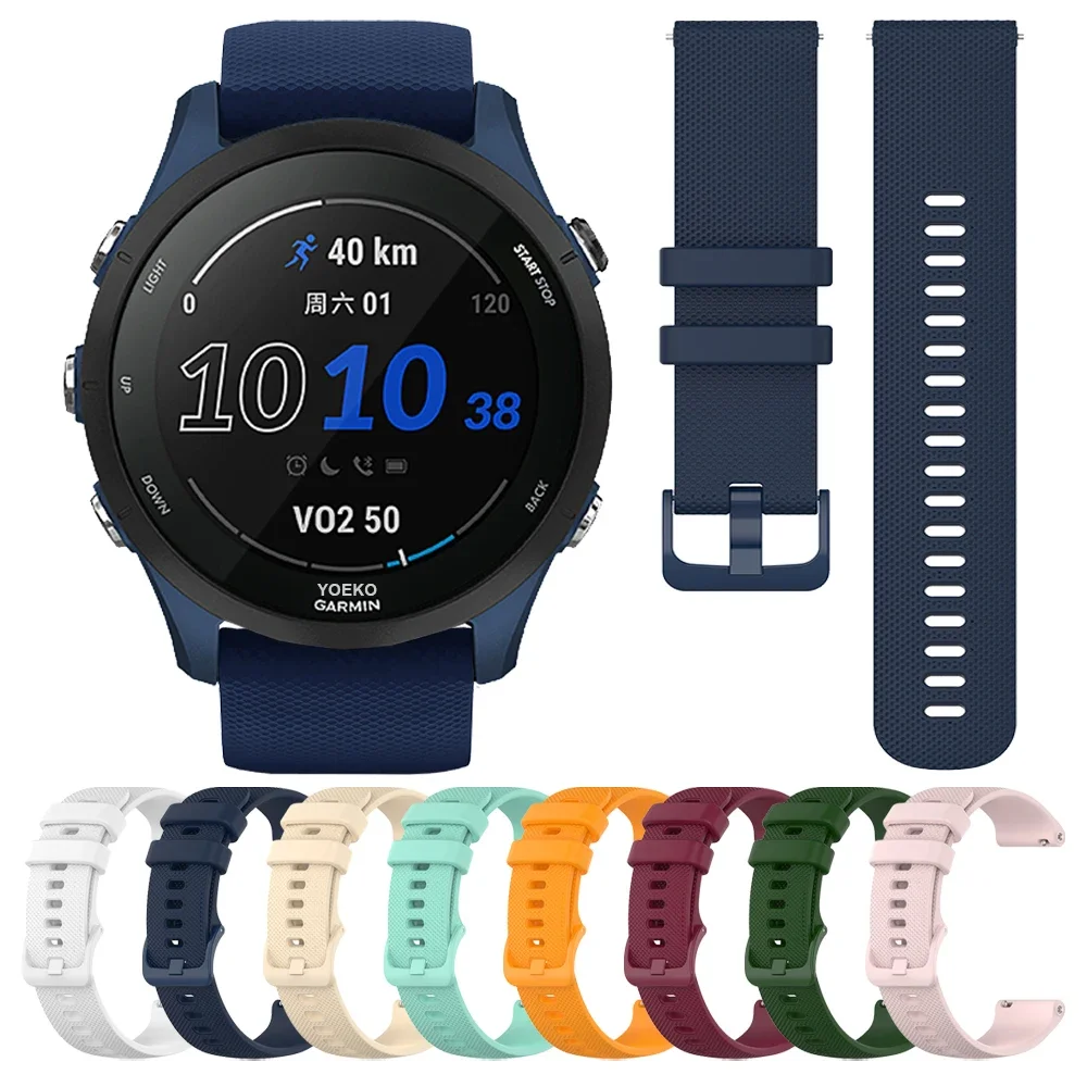 Original Silicone Quick Release Silicone Band For Garmin Forerunner 255 Music 255S Watch Strap