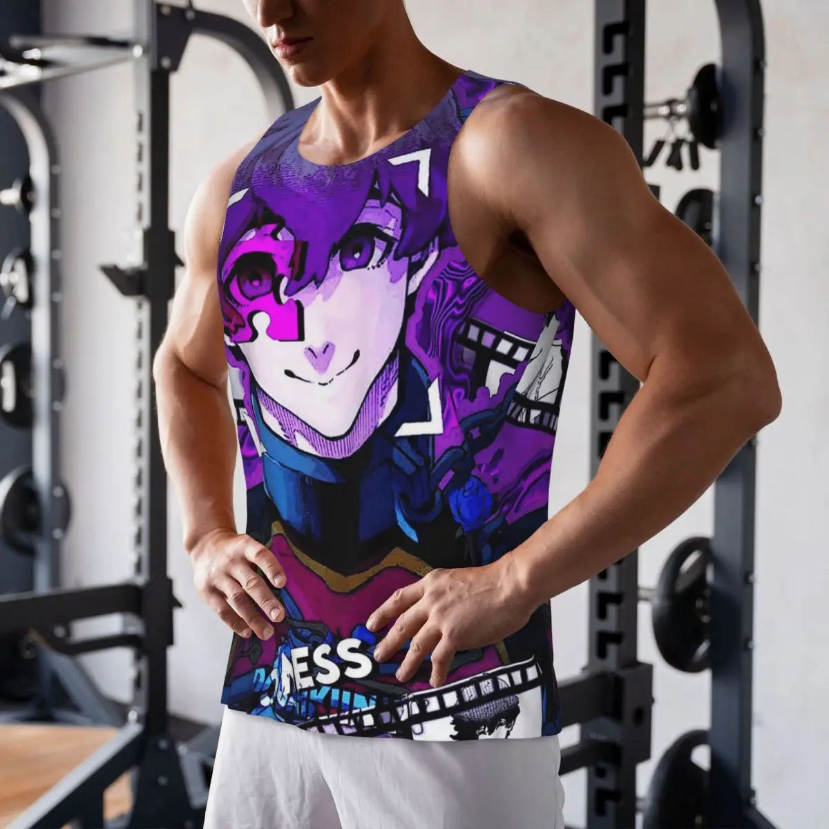 

Quick Dry Anime BLUE LOCK Gym Tank Muscle Sleeveless Shirt Bodybuilding Breathable Vest