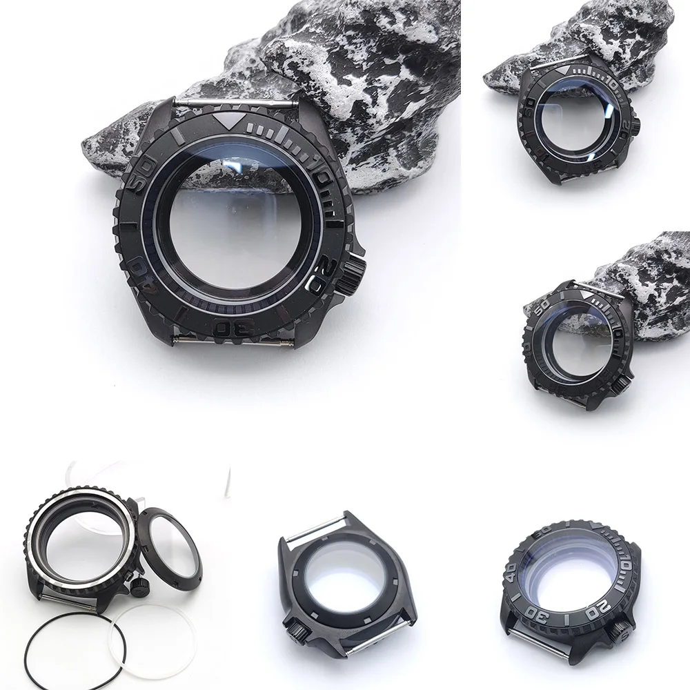 

Черный корпус для часов в стиле ретро 42 мм, сталь 316L, черный матовый, водонепроницаемый с сапфировым стеклом для механизма Nh35 Nh36