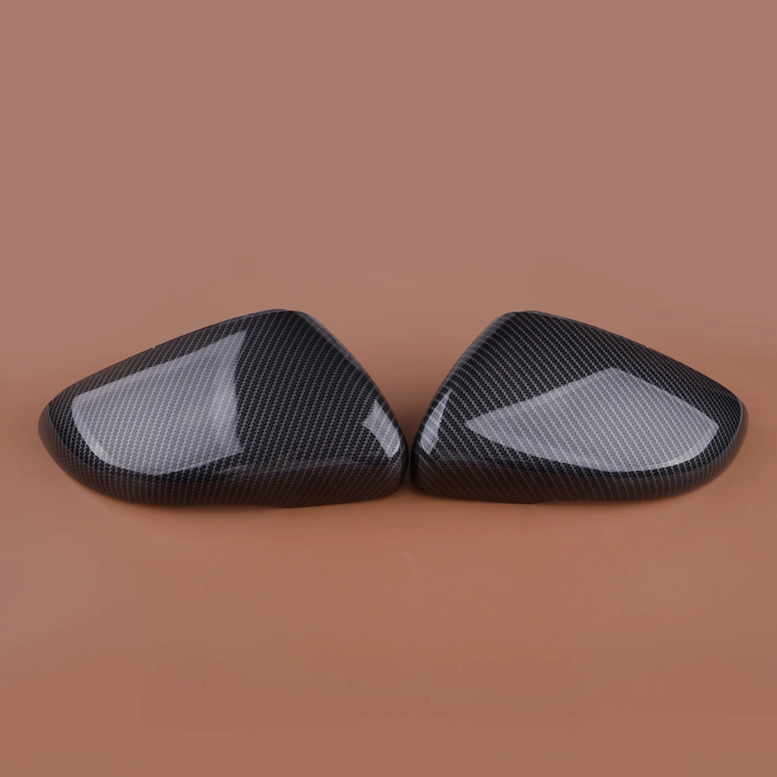 1 Pair Carbon Fiber Grain ABS Side Rearview Mirror Covers Caps Fit for VW Jetta MK6 Beetle Cabrio 2012 2013 2014 2015 2016 2017