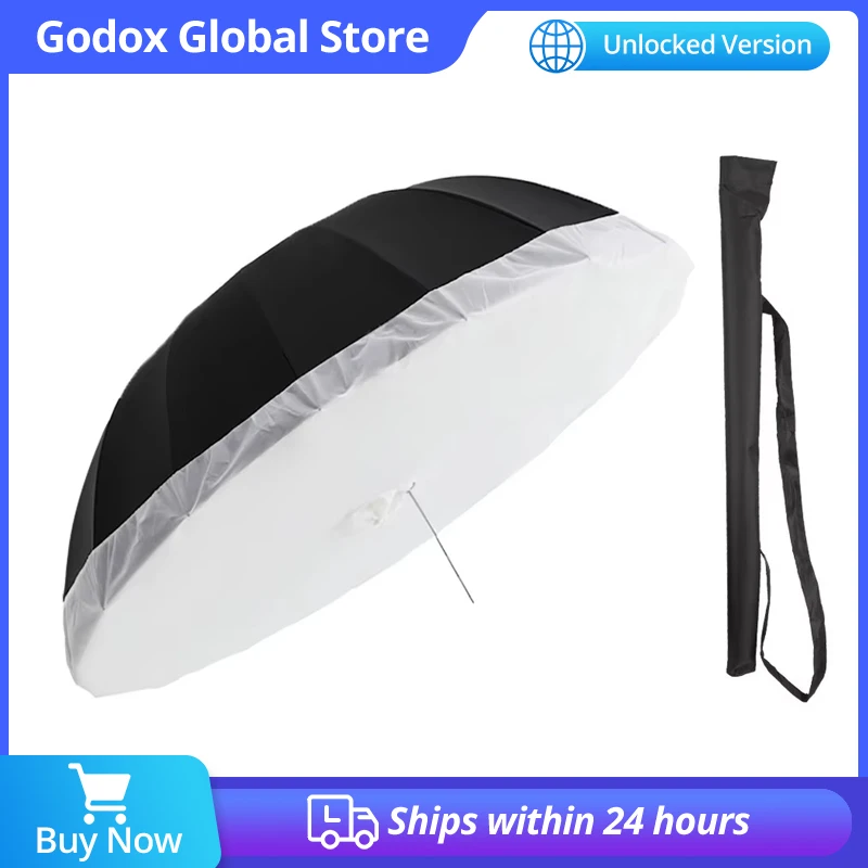 

Godox 150cm 60 inch Black White or Silver Reflective Umbrella Studio Lighting Light Umbrella with Large Diffuser Cover