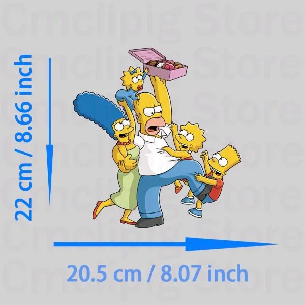 Funny The Simpsons Clothing patches self-adhesive heat transfer vinyl DIY patches for children Ironing applications