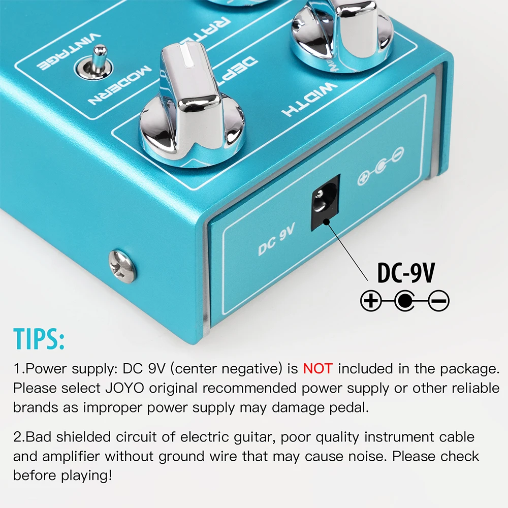 Pedal de efecto de guitarra Chorus de circuito semialógico JOYO R-22, pedales de varios tonos NARCISSUS con tono de palanca VINTAGE y moderno