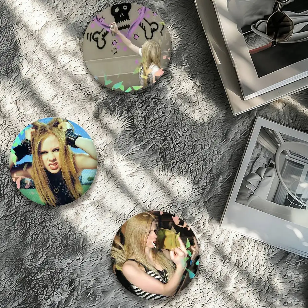 Singer Avril Lavigne rock cool y2k Laser Badge Creative Pins Brooch for Bag Clothes Hat Decor Gifts Fans Collect