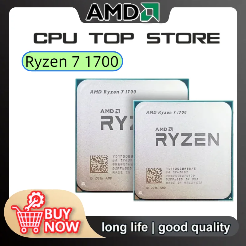 

AMD Ryzen 7 1700 R7 1700 3.0 GHz Eight-Core Sixteen-Thread CPU Processor 65W YD1700BBM88AE Socket AM4 Hot Sale