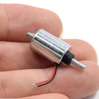 DC5V 6V 9V 12V Mini Tiny 10MM Cylindrical Suction Push-Pull Type Linear Solenoid Electromagnet Stroke 5.5mm DIY Fingerprint Lock