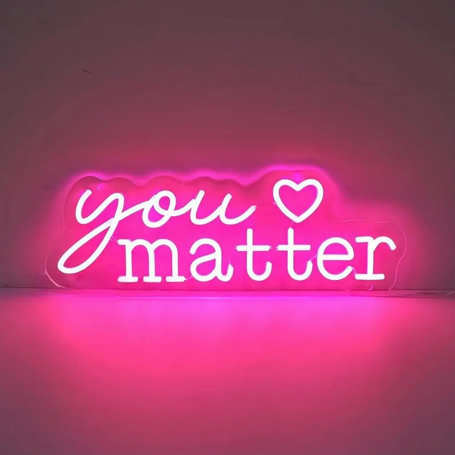 

You Matter Neon Sign USB Powered LED Neon Light for Gaming Room Classroom Club Bedroom Decoration Teacher Gifts Art Wall Light