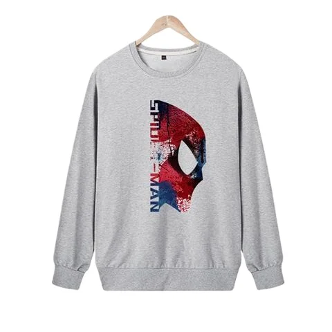 Marvel Authorized Co-branded Spider-Man Hero Expedition Casual Men's Printed Cotton Multi-link Round-neck Hoodie