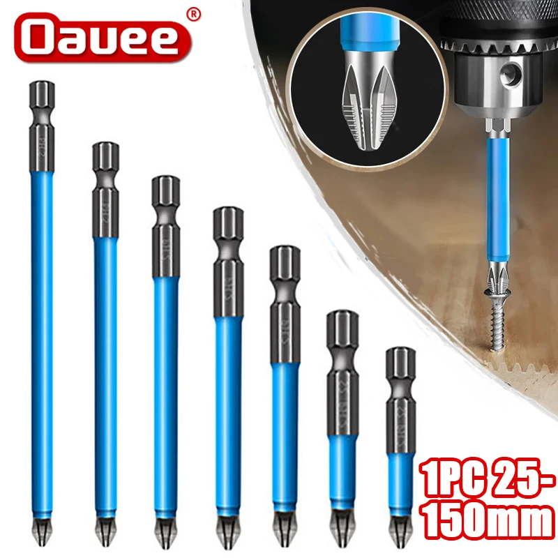 Non-Slip Magnetic Screwdriver Bit Set 25-150MM 1/4