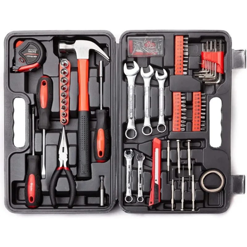 CARTMAN 148 Piece Automotive and Household Tool Set Perfect for Car Enthusiasts and DIY Home Repairs