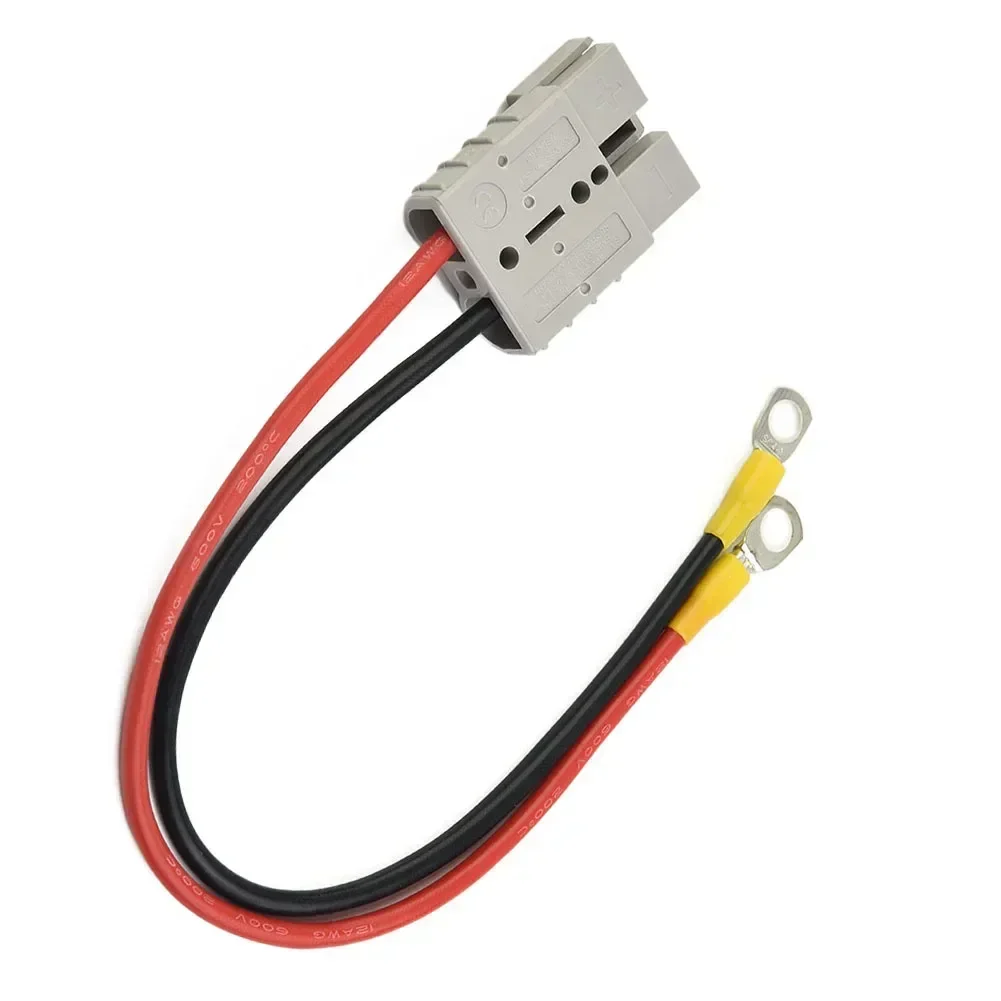 1pc Double Pole Connectors 12AWG 50Amp M8 Post Red/Black Jacket Or Electric Car Battery Charging Plug High Current Connector Kit