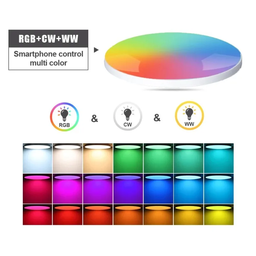 Zigbee Tuya Smart Ceiling Light WIFI RGB Remote Control APP Alexa Google Voice Dimmable Living Room Bedroom LED Ceiling Lamp
