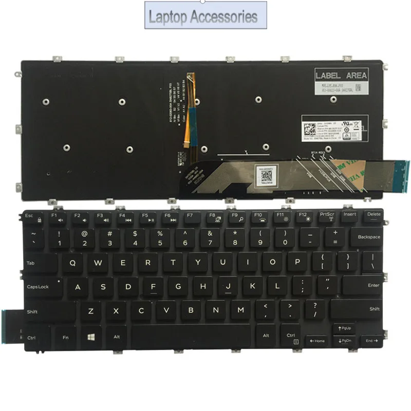 New Backlit US keyboard For Dell Inspiron 15 5480 5482 5488 7386 7586 2-in-1 Latitude 3400 VGR8N