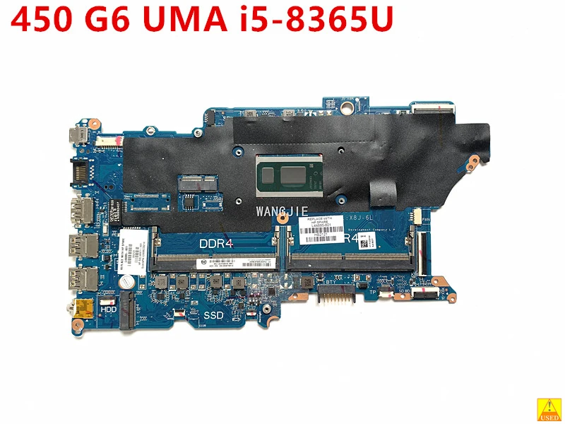 Gebruikt X8J Laptop Moederbord L44885-001 Voor Hp Probook 450 G6 Uma I5-8365U L44885-601 L44885-501 100% Werken