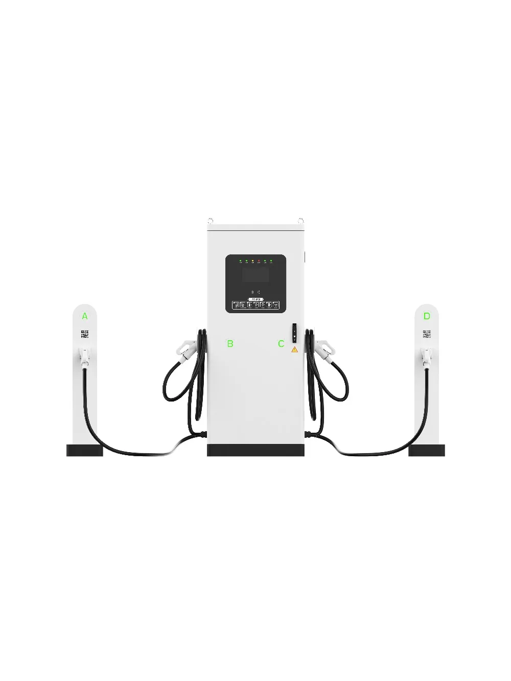 Customized Outdoor Floor-stand OCPP 320KW Four Guns CCS GBT CHAdeMO Ev Charger AC DC EV Fast Charger Pile