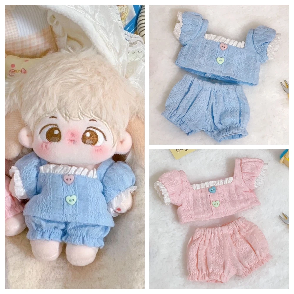 

10cm Cotton Doll Cothes Lace Trim Sleeping Wear Doll Pajama Set Cute Toy Doll Dress Up 10cm Baby Clothes