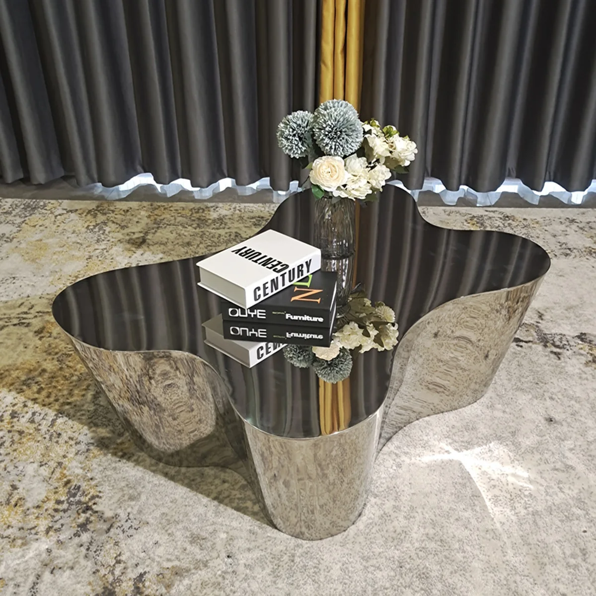 طاولة قهوة غير منتظمة، طاولة قهوة في منطقة استقبال ردهة الفندق، طاولة شاي للتفاوض #3