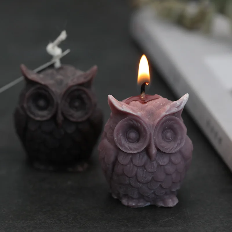 1p Halloween Owl Candle Silicone Mold  for Candle Making DIY Handmade Resin Molds for Plaster Wax Mould Soap Making Cake Kit