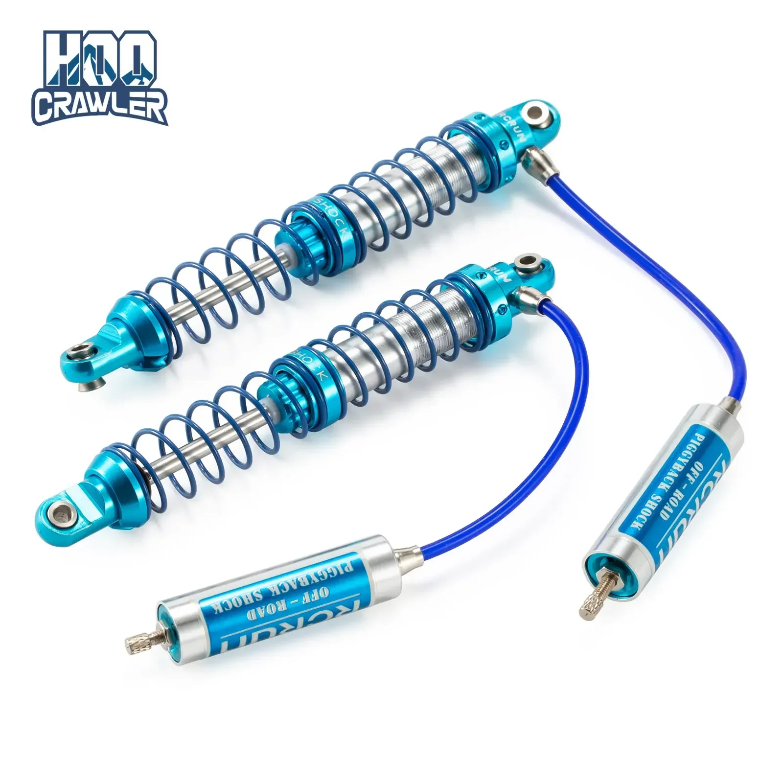 1/10 RC Oil Piggyback Shock Absorber with Remote Reservoir Adjustable 70-123mm for RC Crawler SCX10 Wraith CAPRA RR10 TRX4