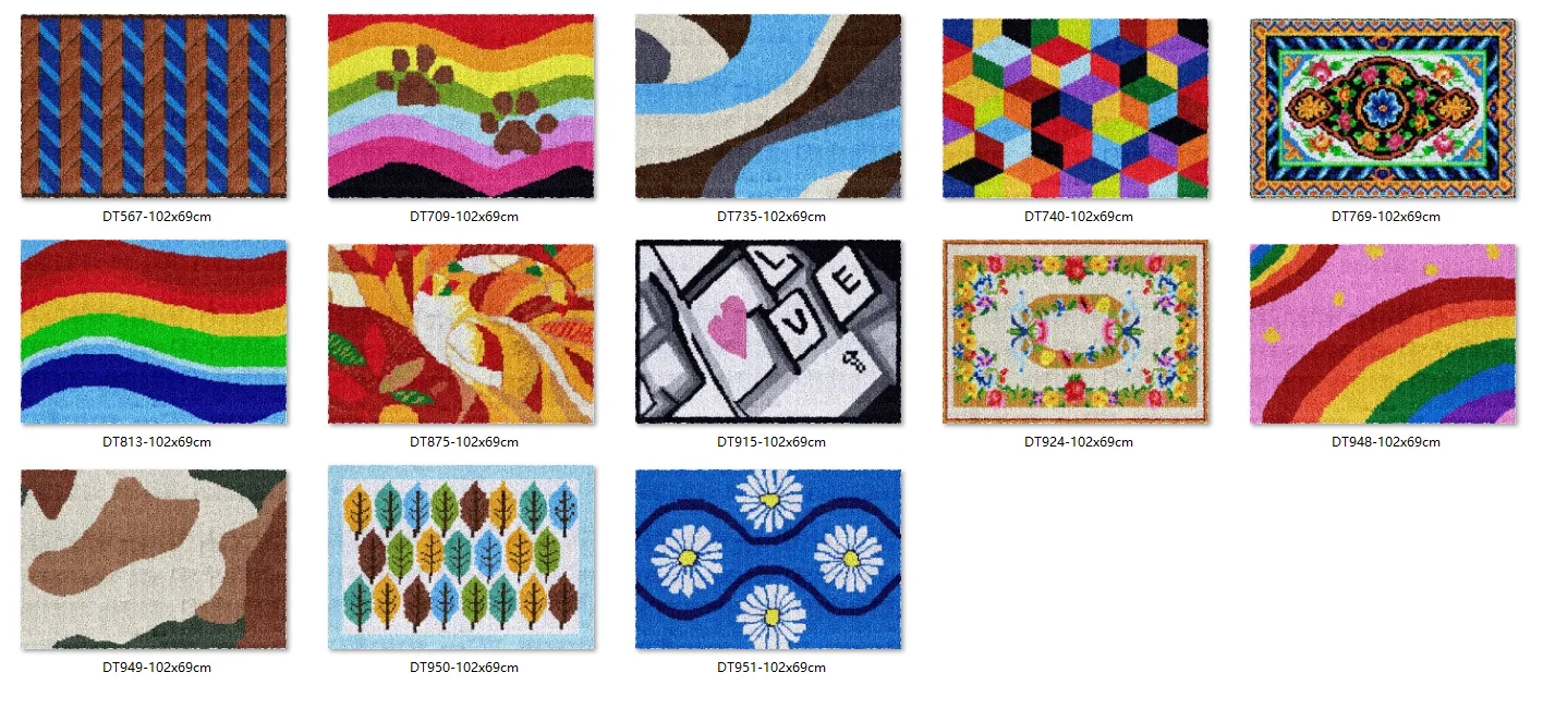 

latch hook kit rug canvas printing Swans handwerken knooppakket diy carpet embroidery handmade Dogs 69-102