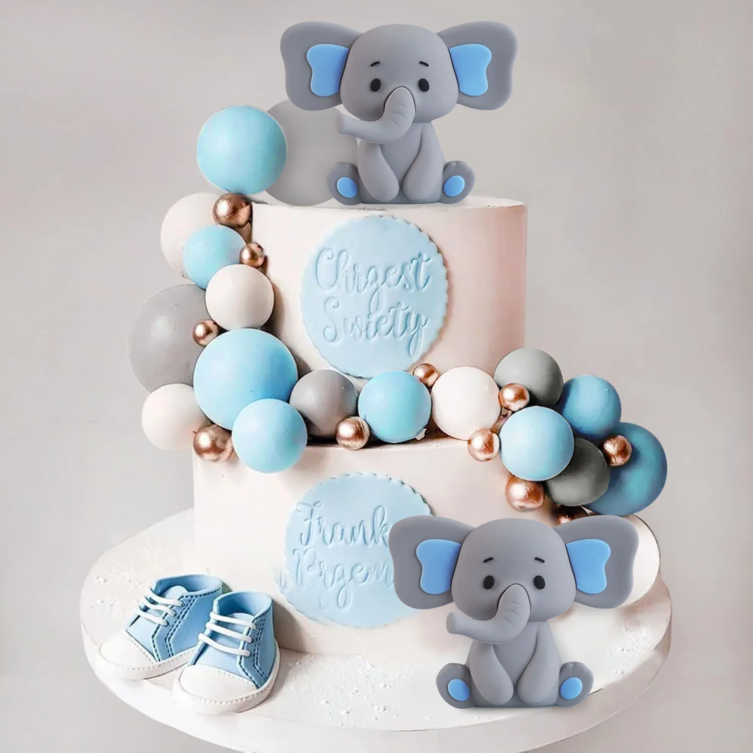 34 Stück Elefanten kuchen Dekoration Bälle Kuchen Topper Picks für Baby party Dschungel Tier Thema Geburtstags feier Lieferungen