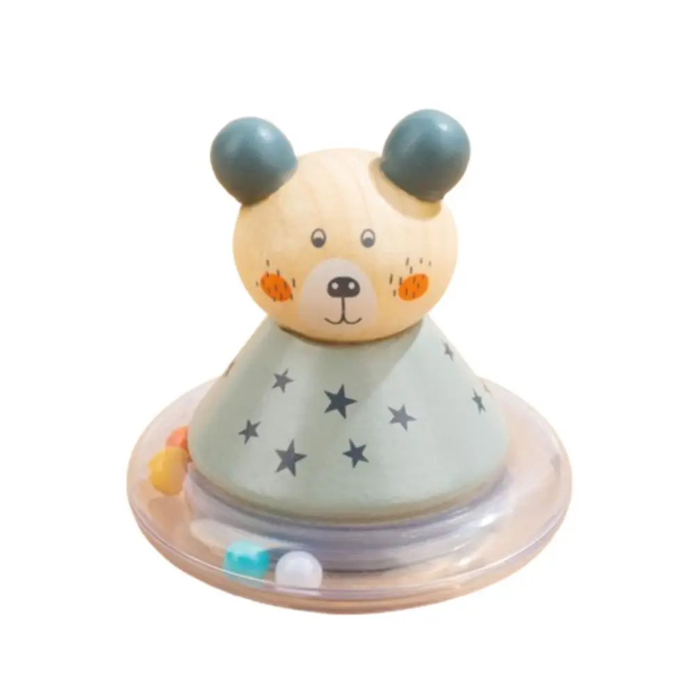 Gobelet en bois artisanal mignon, Collection de poupées, petit ours à bascule, Mini gobelet d'éléphant fait à la main, anniversaire