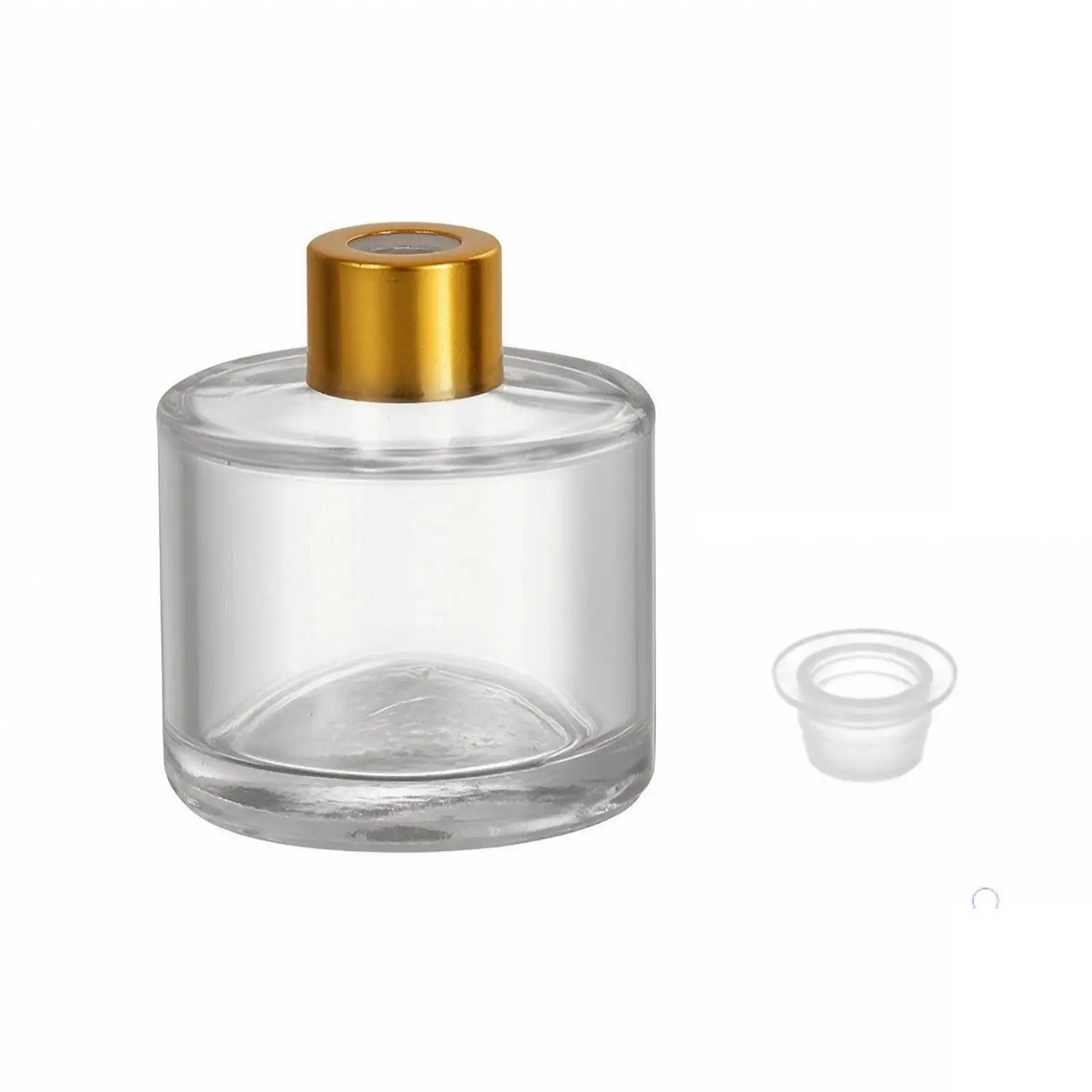 Clear Glass Reed Diffuser Bottle for Essential Oil Fragrance 50ml Refillable Scent Container for Desk Entryway Decor