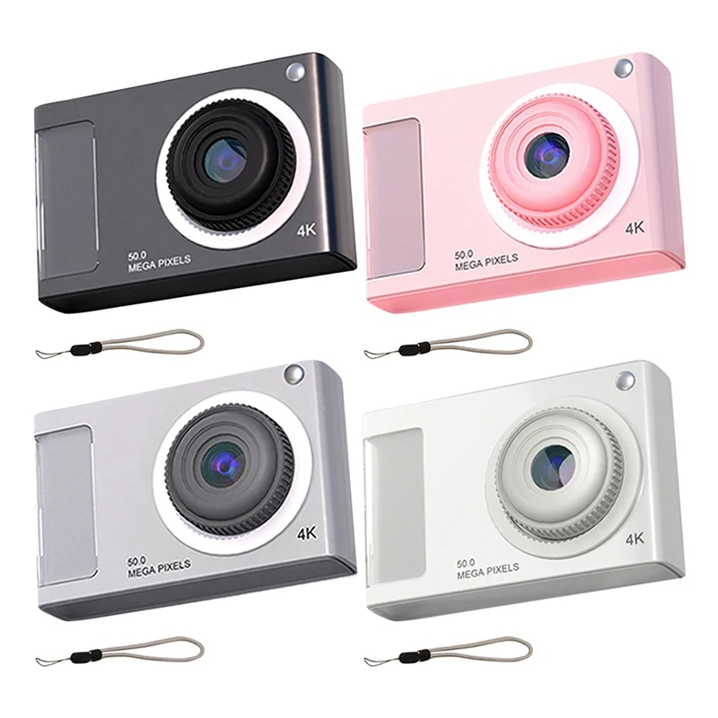 48MP HD Mini Camera 2.4In IPS Display 16X Zoom Digital Camera 4K Video Camera Plastic With Fill Light For Kids Students