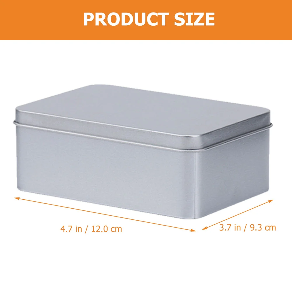 3 Pcs Tinplate Box Small Tins with Lids Candy Storage Cans Snack Containers Food Case Child Jar