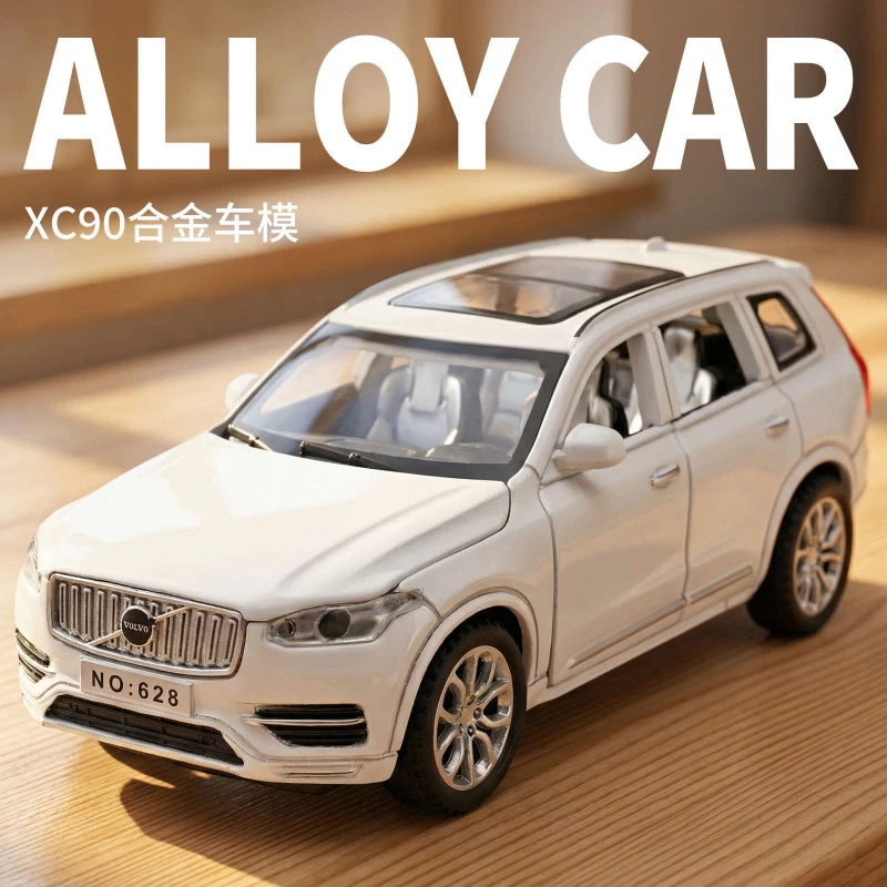 

Модель внедорожника Volvo XC90 (1:32), литая под давлением, со звуком и светом, подарок для детей, коллекционная