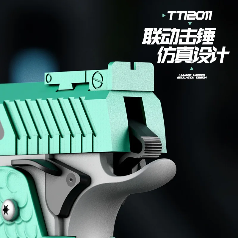 Carcasa de pistola TTI 2011, lanzamiento de disparo continuo, asiento trasero, pistola de balas suaves, colgante de aire, regalo de cumpleaños y Navidad 2025