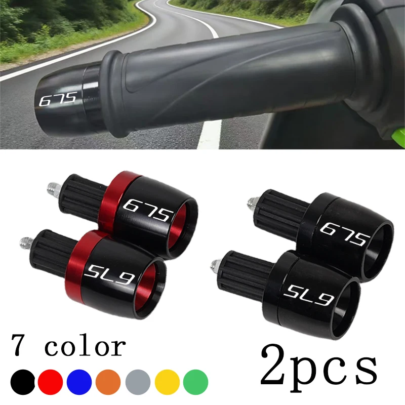 Image of Für Triumph Street Triple 675 RS/S/R 675 Zubehör Motorrad Lenker Griffe Bar Ends Kappe 22mm Griff Gegengewicht Stecker