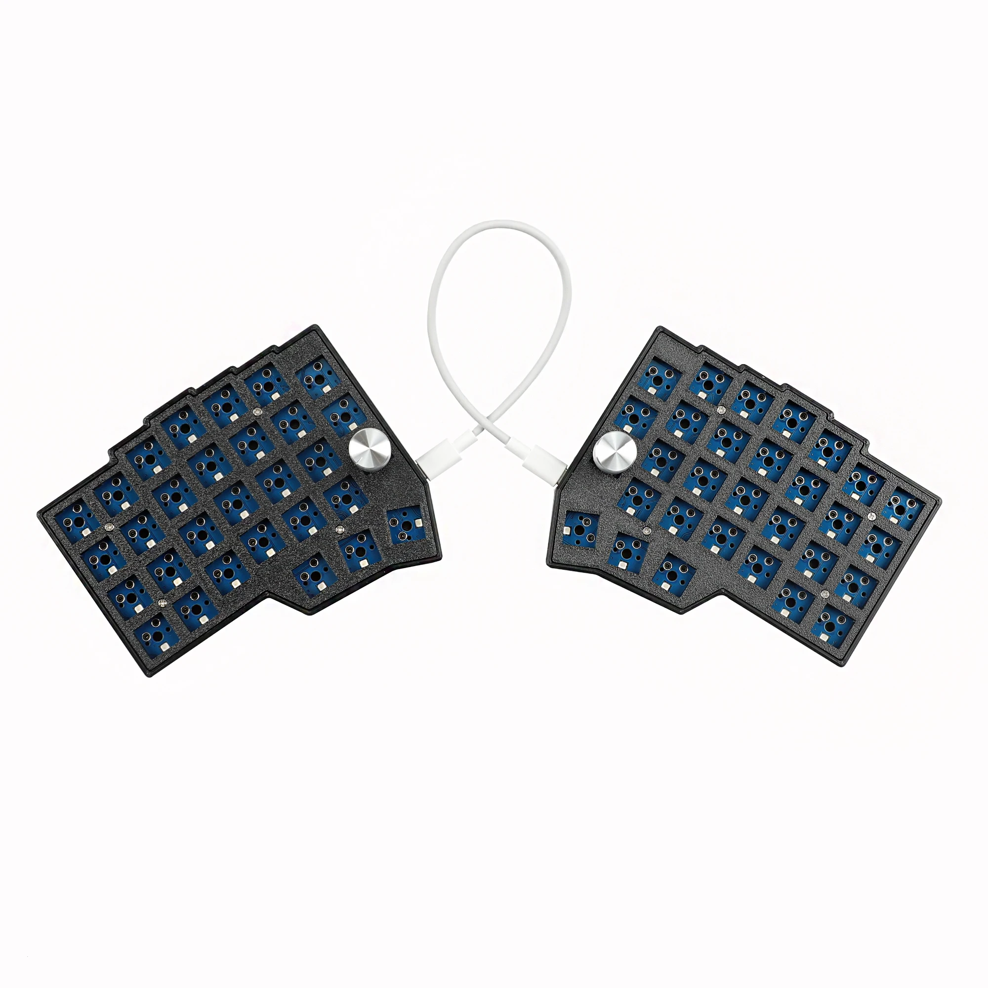 BORNE Knobs Corne 4×6 Layout 58 Keys Ergonomic Wired Hot-swap Split MX Mechanical Keyboard South RGB QMK VIAL Programmable image 3