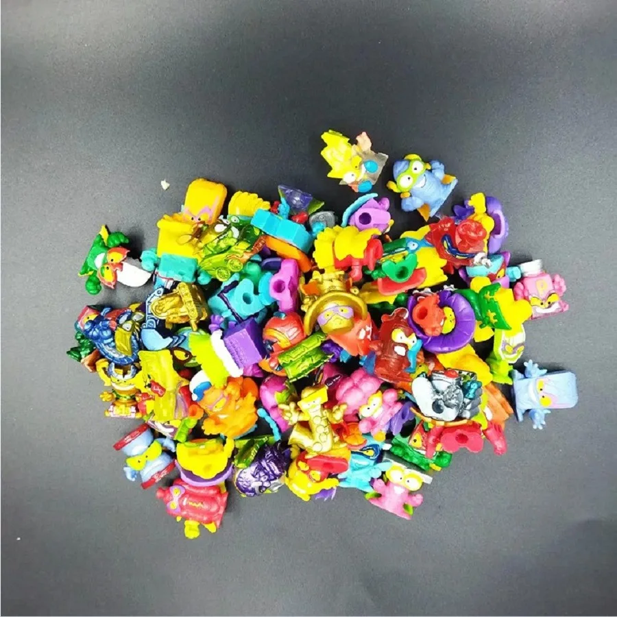 1pcs-50pcs Original Superzings Superthings Action Figures 3CM Super Zings Garbage Trash Collection Toys  give a ball Gift