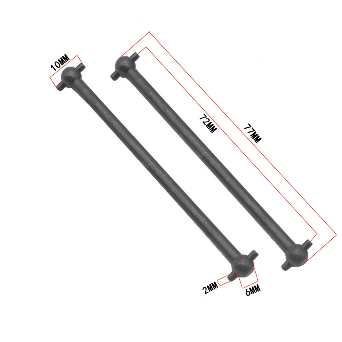 2pcs/set Drive Shaft Transmission Axle Total Lenth 61 63 70 77 84 86 89.5 101mm Dogbone for RC 1:10 HSP RC Model Car CVD