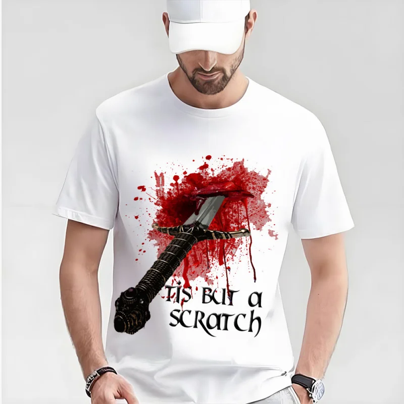 Tis But a Scratch The Holy Grail Monty python Funny Quote Gift t shirt 0616 The Black knight King Arthur Graphic clothes S-6XL