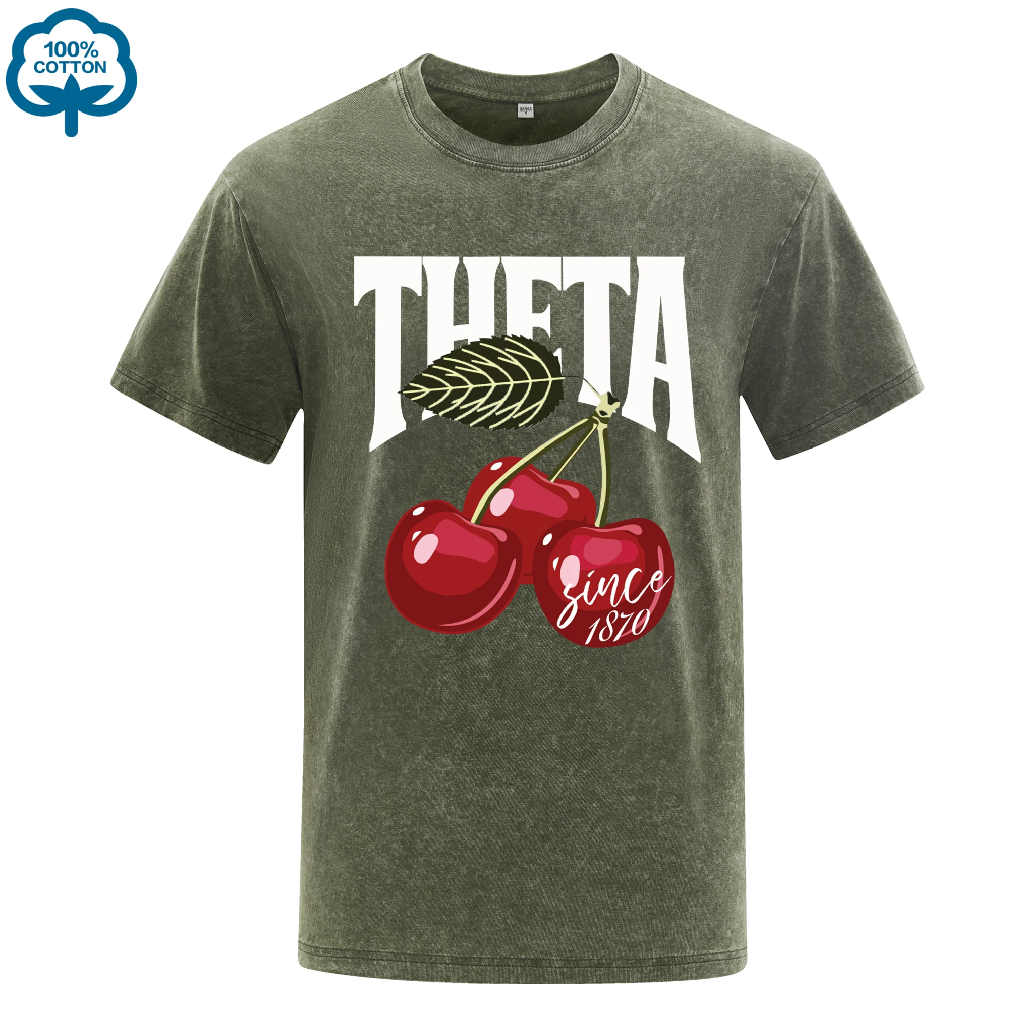 

Мужские потертые футболки с принтом Theta Cherry с 1870 летние хлопковые спортивные удобные футболки с короткими рукавами повседневный топ большого размера