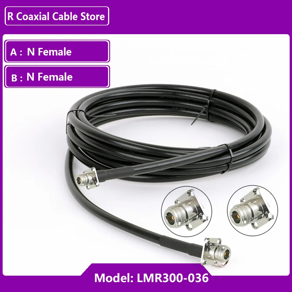 1 Buah Konektor N Jantan Betina Ke N Jantan N Betina 50-5 Kabel Koaksial RF Kabel LMR300 N Ke N Kabel Adaptor RF 50 Ohm Kehilangan Rendah