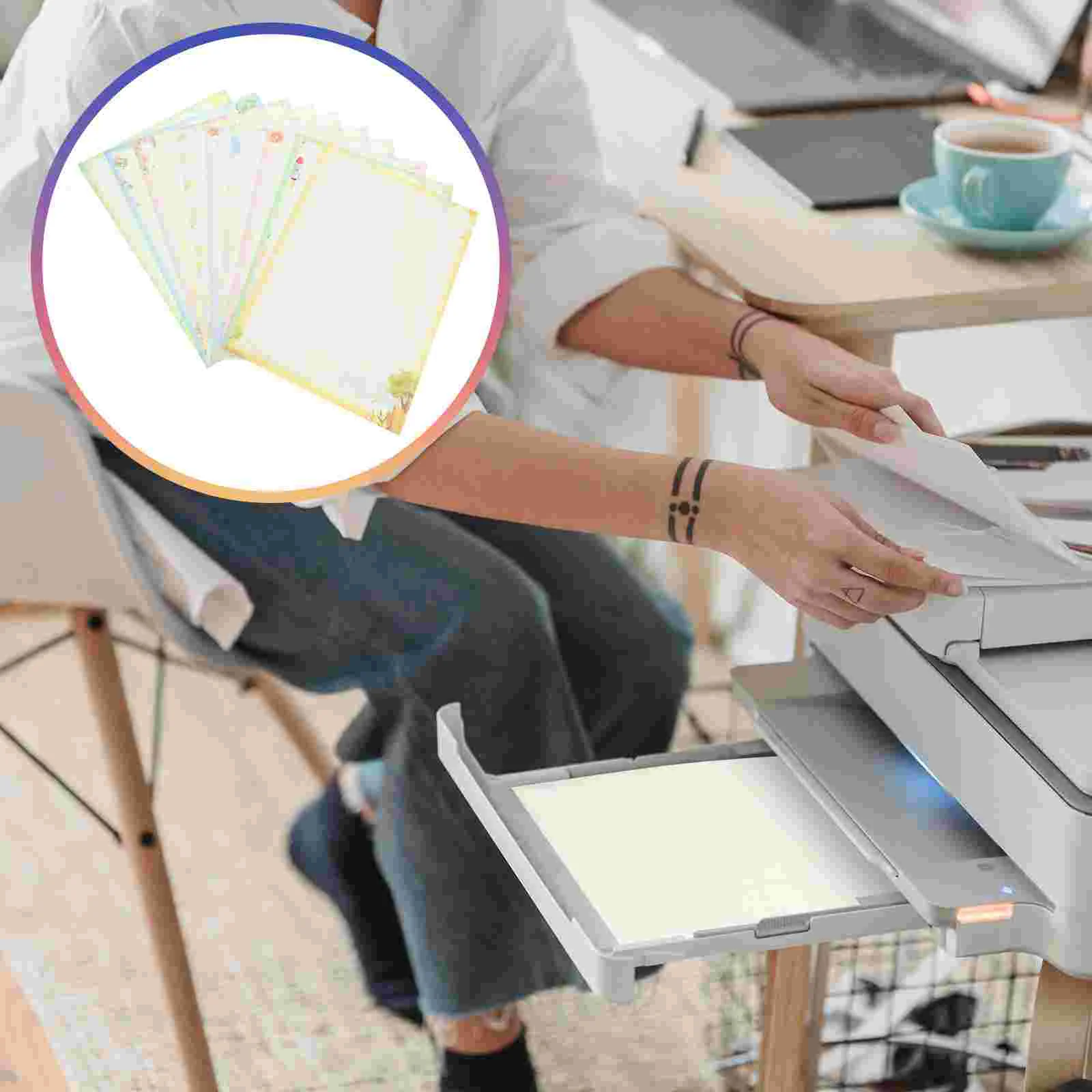 A4 Lace Computer Paper Color Copy Painting Printing 1 Pack (50pcs) Double Side Origami Copier