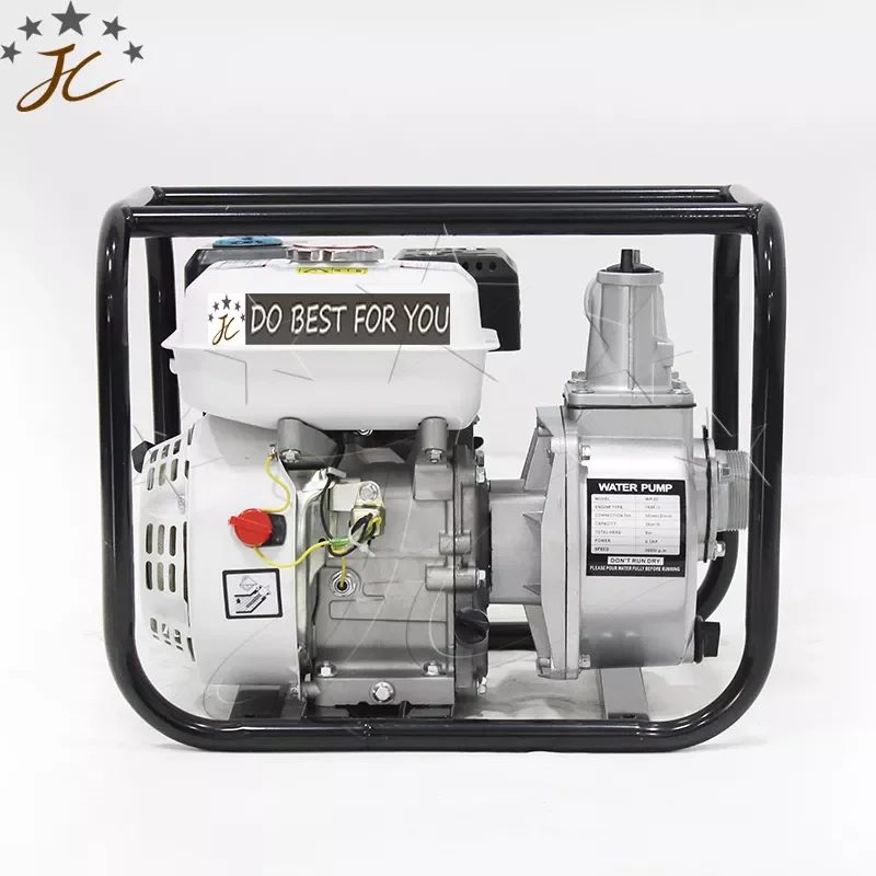 Taizhou JC farm gasoline motor pump 4inch portable petrol centrifugal water pump Aluminum alloy casting Large Flux pump