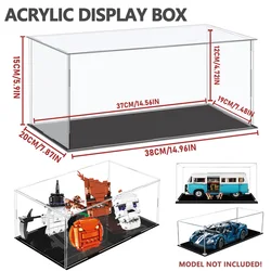 1:14 Scale Transparent Acrylic Display Box, Suitable for Protection and Display of Small Collections of Toy Car Model Building Blocks (Inner Circle Size 37X19X12Cm)