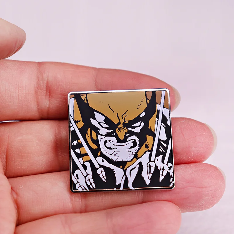 Marvel Movies X-Men Wolverine Enamel Pins Cartoon Metal Brooch Badge Fashion Jewellery Backpack Accessory Gifts