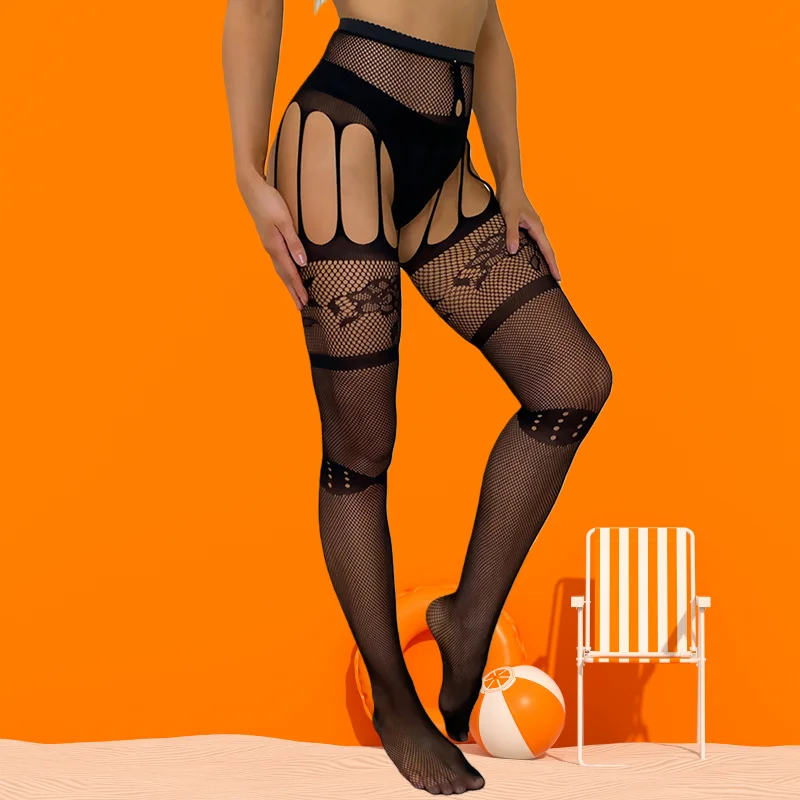 Collants femmes dentelle florale jarretière collants style Lingerie confortable Porno Lolita produits érotiques porno femmes bas Sexy