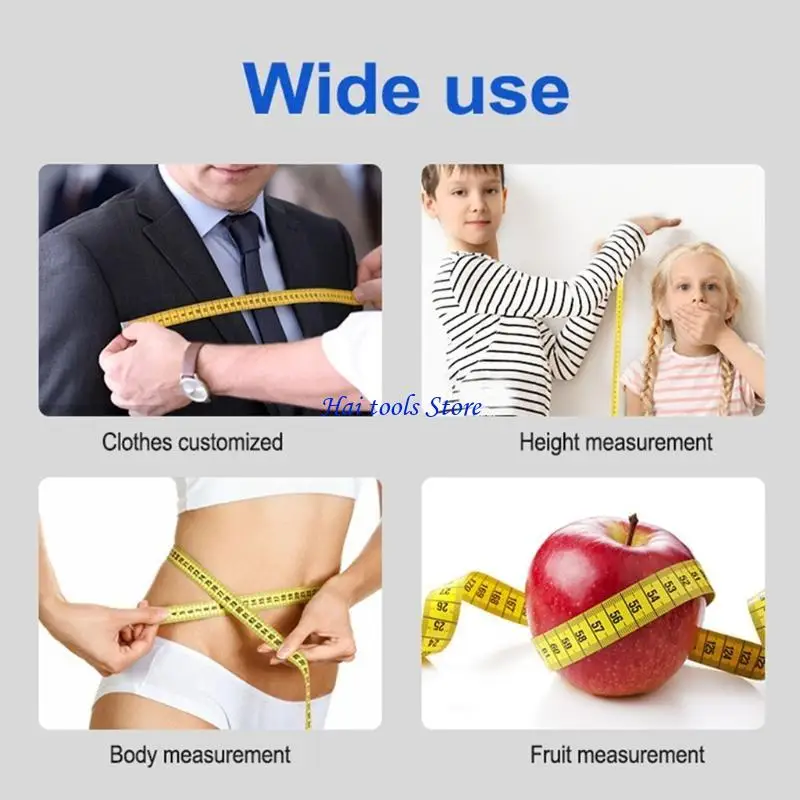 X37E Ruban à double échelle à l'échelle à coudre Doueur Règle souverain Taille Ruaire Ruler Flexible Ruler