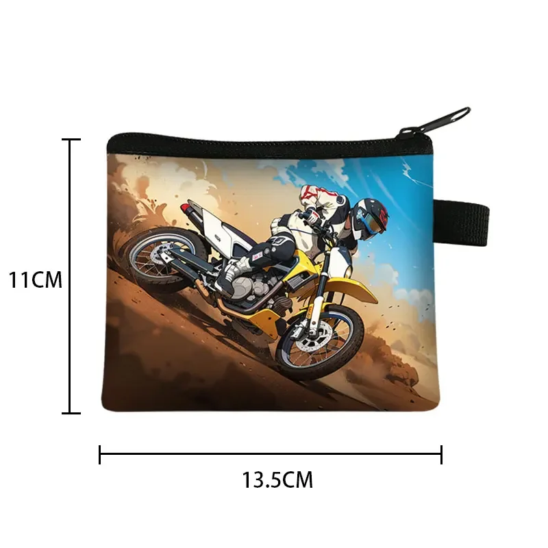 Porte-monnaie cool pour moto, sac d'argent pour carte de crédit, sac de rouge à lèvres pour vélo à moteur, écouteurs, petits portefeuilles, mini sac à main