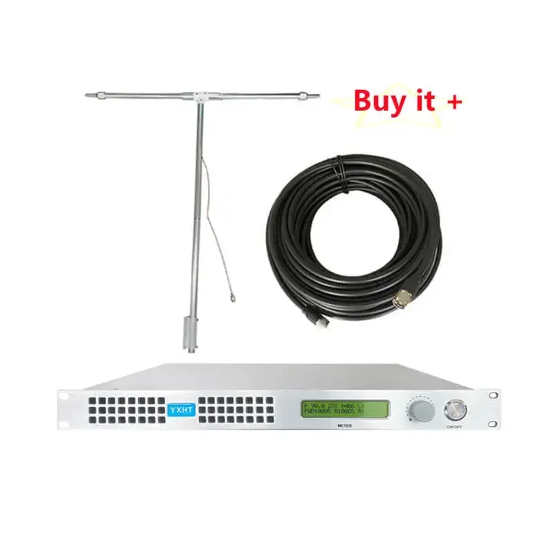 

NEW New FM Transmitter 100w YXHT Transmitter + antenna + cable for Church 87.5-108MHz Broadcast with Power Amplifier Fcc Certifi