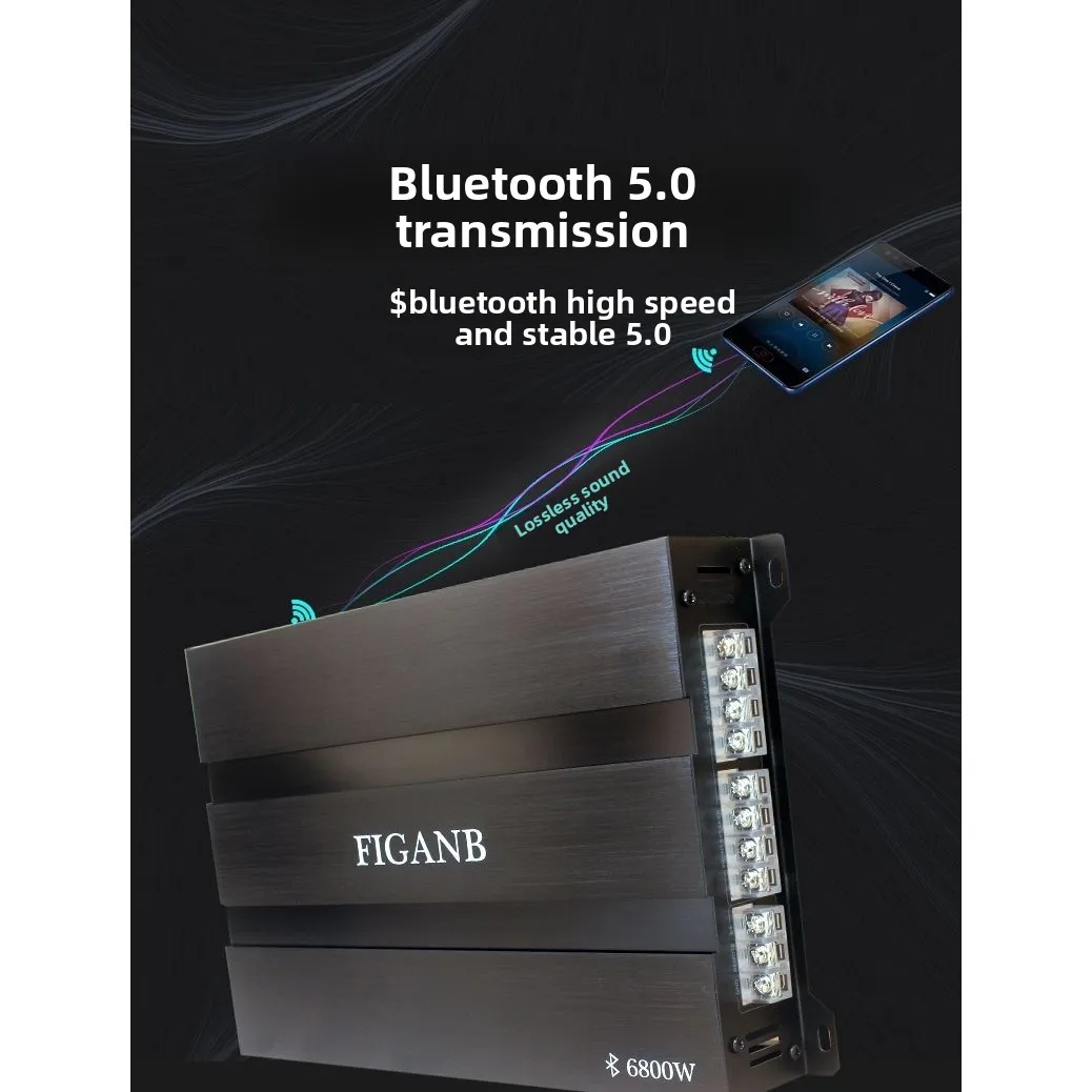 Durable Bluetooth Car Amplifier 4-channel Car Audio Modification High-power Four-way Amplifier 12V